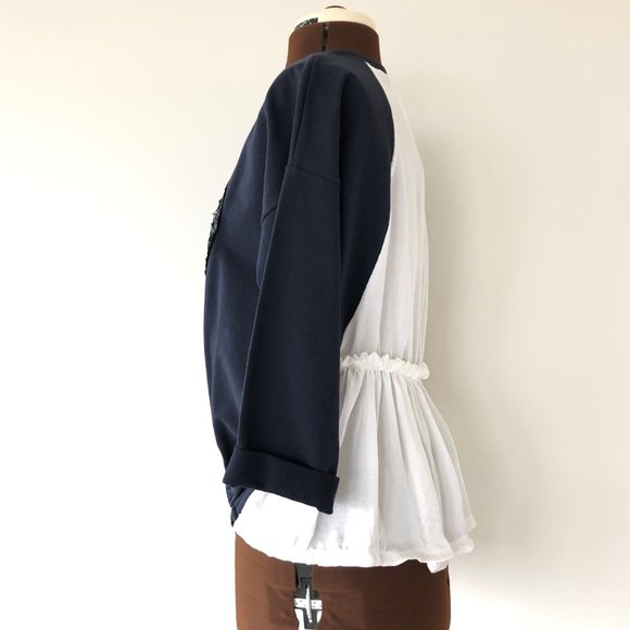 Sweatshirt Inspired Top with Sequin Heart - Picture 2 of 6